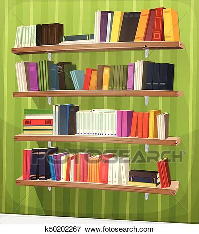 dessin anim bibliothque tagre clipart k50202267